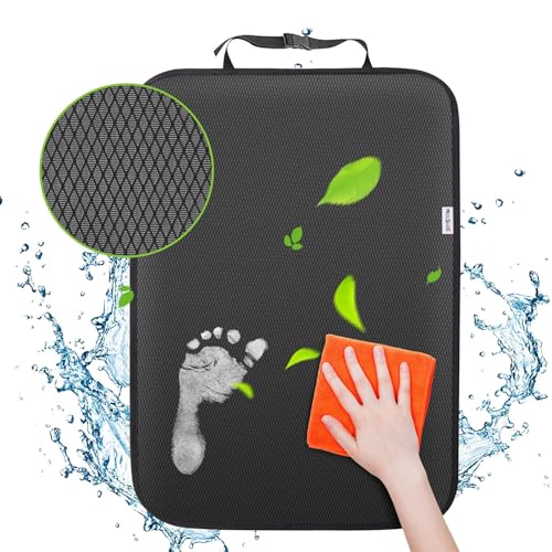 Image of Meolsaek Kick Mats Back Seat Protector, Waterproof Oxford Seat Back Protector, Car Seat Back Protector for Kids, Back of Seat Protector for Kids Feet Car Seat (Black A -1pc)