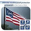 Sturdy 250th American Flag 3x5 Ft Outdoor Heavy Duty,100% Nylon Fabric Made in the USA 250th American Flags ,250th Non Fading American Flags for Outside 3x5,Embroidered American Flag,3 by 5 America Flags Best High Wind all Weather US Flag,Indestructible America Flag Sewn Stripes and Embroidered Stars #3