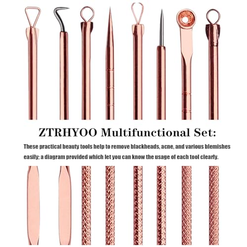 Ztrhyoo BIANTI-FCZ-NEWPINK Blackhead Remover Pimple Comedone Extractor Tool Best Acne Removal Kit thumb #1