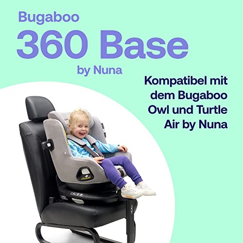 Bugaboo 360-Grad ISOFIX Basis by Nuna für Owl und Turtle Air Autokindersitze, von der Geburt bis 4 Jahre oder von 0 bis 18 kg, Ausrichtung nach vorne oder hinten, sichere Installation
