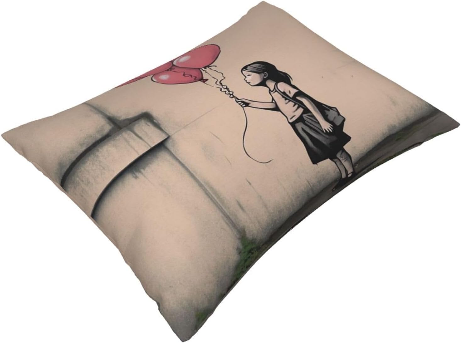 Always Girl with Balloons Pillow Cases Set of 2, Standard Pillowcase for Hair and Skin, Super Soft Plush Pillow Case Covers with Hidden Zipper, 20x26 Inches Pillow Covers for Sleeping Gift