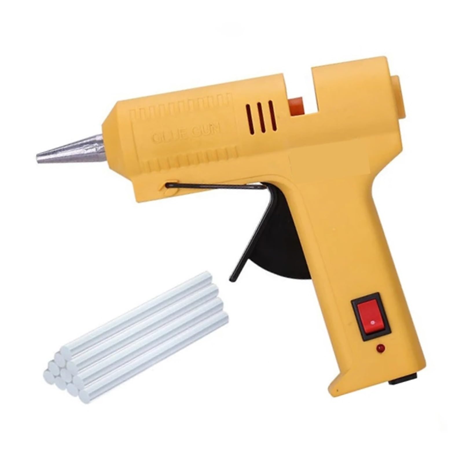 Yfdgd One Color 40W Hot Melt Glue Gun Set Mini Household Industrial Guns Heat Temperature Thermo Electric Repair Tool With 7Mm Sticks Quick Reliable Flow Bonding