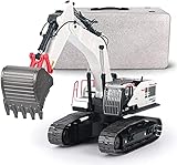 WANIYA1 Rc Excavadora de la aleación de la construcción camión niños juguete 1/14 control remoto con excavadora con ingeniería CRAWLER DE 22 canales Rc Tractor de excavadora de camiones Rc Coche con l