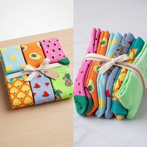Image of Tipi Toe Women's Fun Patterned Dress Socks, 12-Pack Lightweight Colorful Crew Socks, Casual Novelty Assorted Designs