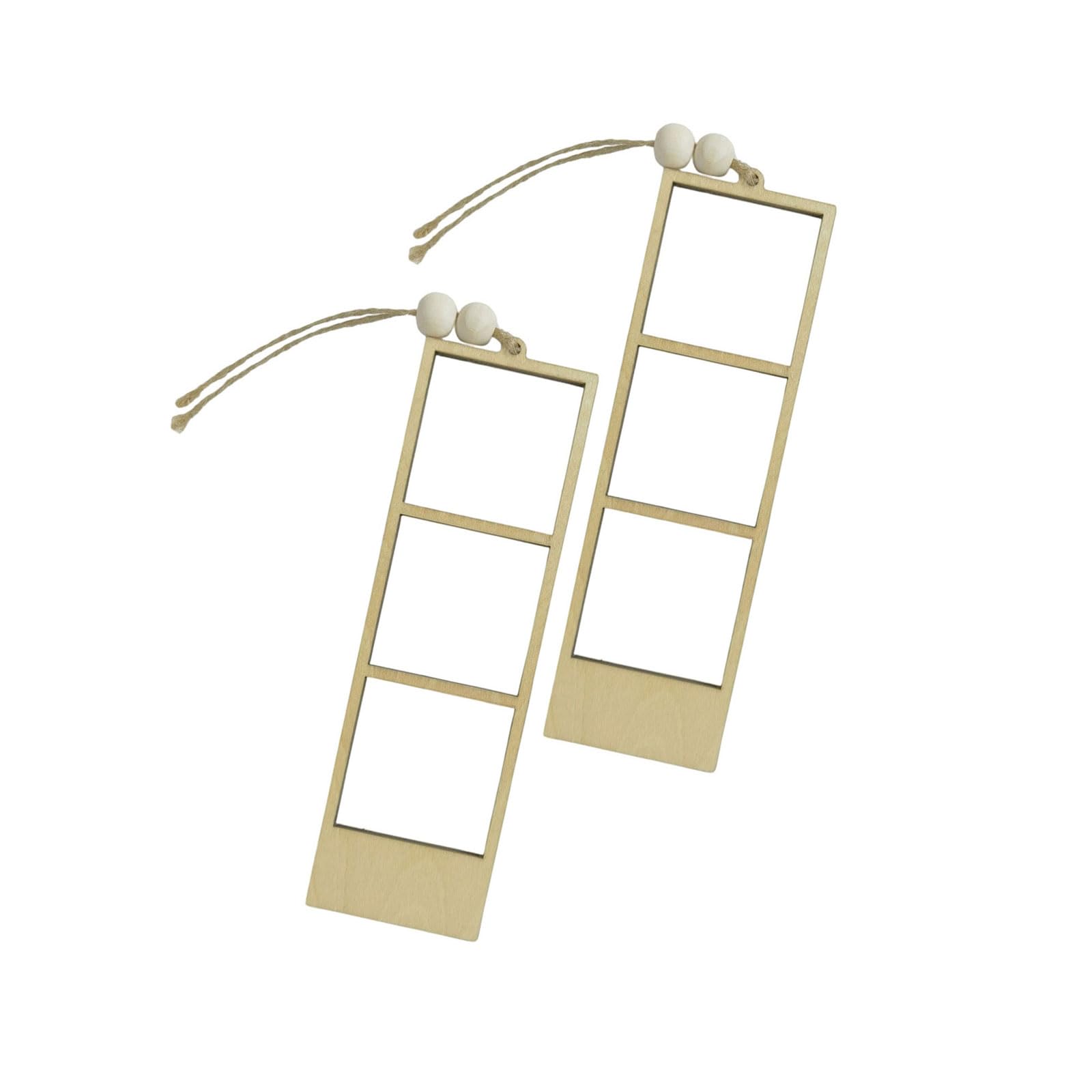 Buxuaaaa Christmas Picture Ornament Wood Christmas Photo Frame Hanging Ornament Tree Decoration for Home Decoration Wood Photo
