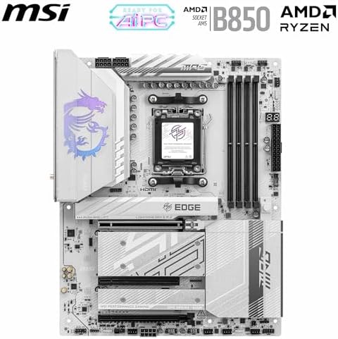 MSI MPG B850 EDGE TI WIFI AM5 DDR5 8400MHZ(OC) HDMI 4x M.2 USB 10Gbs 5G LAN WI-FI 7 ATX - Görsel 3