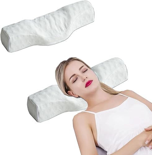 Almohada cervical para el cuello para dormir, almohada de espuma viscoelástica para aliviar el dolor de cuello rígido, almohada de apoyo para el