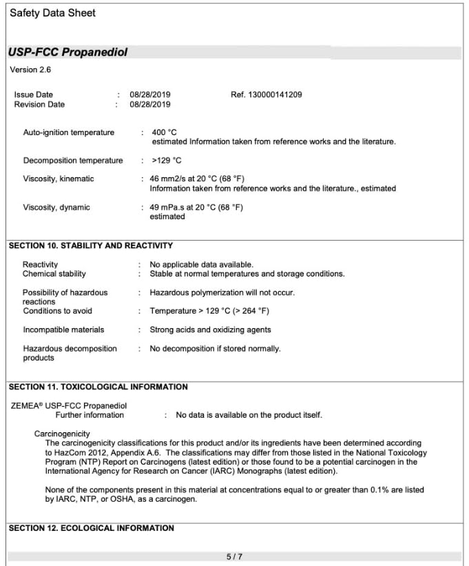 Miniatura 9 de 1,3 Propanodiol - Grado Alimenticio - USP