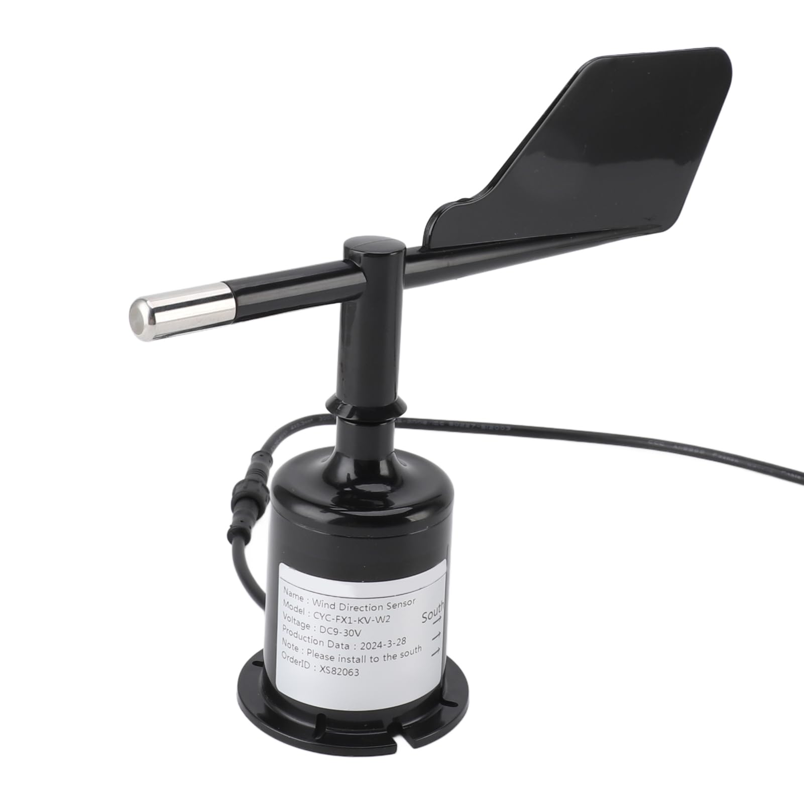 Aramox Czujnik Kierunku Wiatru, Obrotowy Anemometr ABS, RS485, for