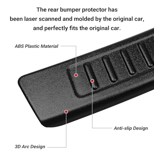Image of Rear Bumper Protector for Jeep 2021-2024 2025 Grand Cherokee L Car Accessories ABS Plastic Material Matte Black Resistant Trunk Door Entry Guards