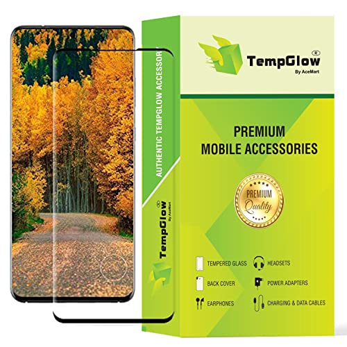 Image of Screen Protector for Samsung Galaxy S20 Plus Black Tempered Glass Edge-to-Edge 3D Screen Guard With Installation Kit