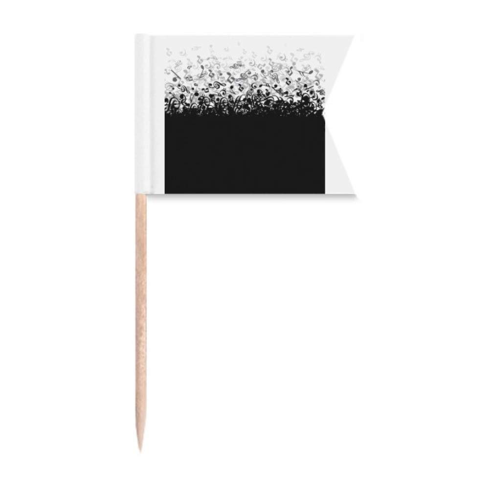 Notes de musique blanches contrastées avec cure-dents noirs Flappg pour buffet chic