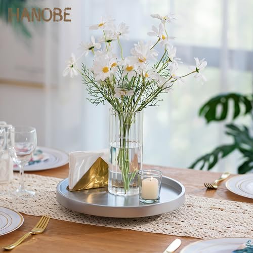 Hanobe BHCF1165-YIN-30CM-1PC-FBA Lazy Susan Turntable Organizer: Champagne Sliver Wood Spice Rack Modern Decorative Tray Round Rotating Storage thumb #1