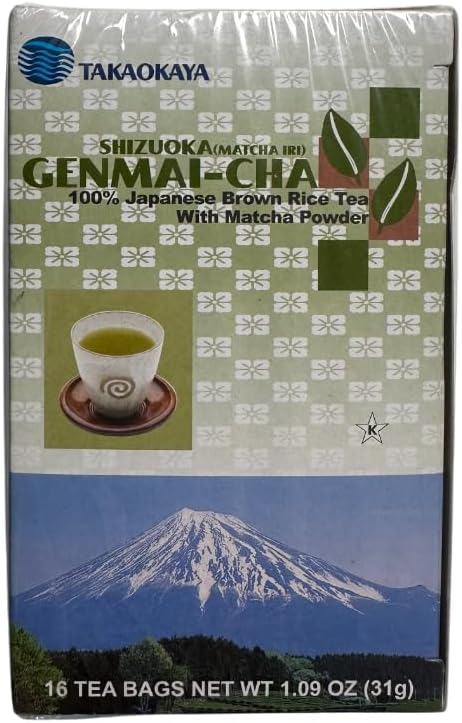 Genmai-Cha (Brown Rice Tea with Matcha Powder) - 1.09oz (Pack of 1)