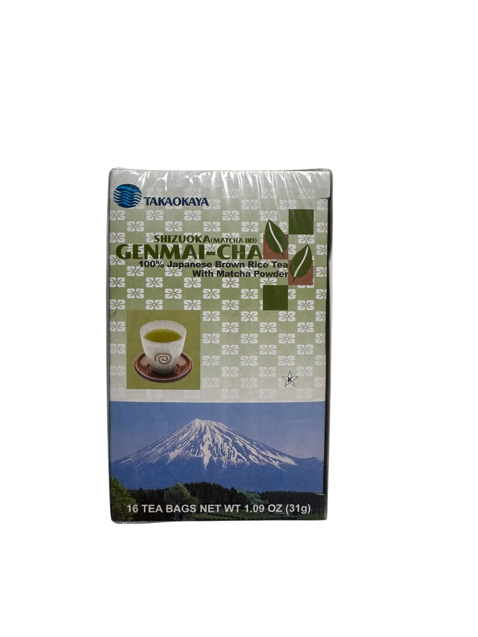 Genmai-Cha (Brown Rice Tea with Matcha Powder) - 1.09oz (Pack of 1)