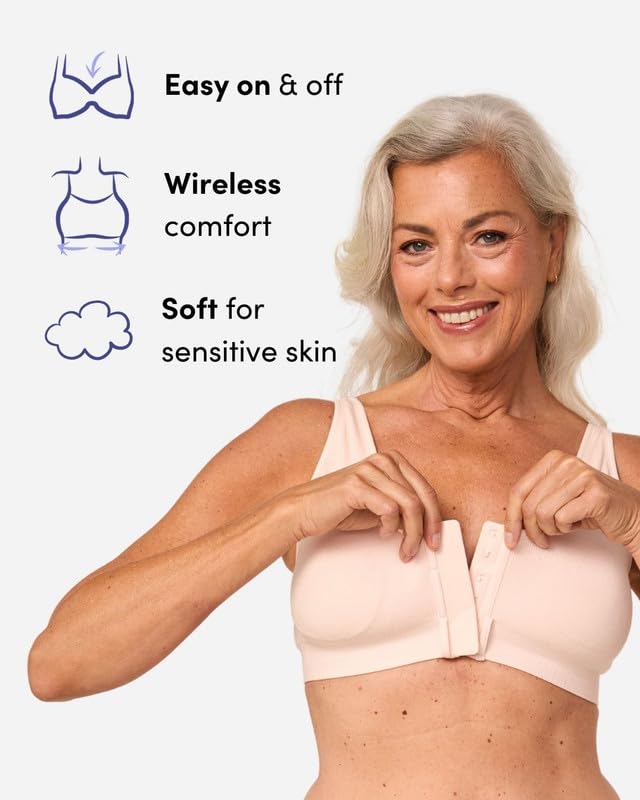 LIBERARE Easy On Wireless Front Closure Bra Comfort Sculpt Adaptive Bra for Women3