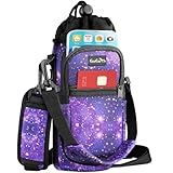 EcoEarth - Water Bottle Holder w/Strap - 32 oz, Cosmos - Water Bottle Carrier Bag for Hiking - Convenient Crossbody Bottle Pouch w/Phone Holder - Water Bottle Sleeve w/Padded Shoulder Strap