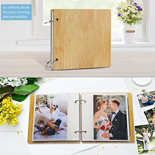 Zeeyuan 60 Pockets Of 4X6 Photo Frame Flip Photo Album On Stand 4X6 Wooden Picture Frames Collection For Desktop #TOP2