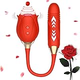 2024 New Roses for Women Toy Sexy 10 Speed Adult Toys Automatic Electric Adult Toys Machine Pleasure Gifts Tool USB Rechargeable Waterproof Gifts RS77, Red25P1507