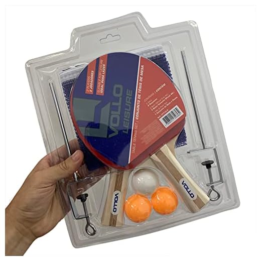 Kit Tênis de Mesa VT710-R Vollo Com 2 Raquetes, 3 Bolinhas e Rede