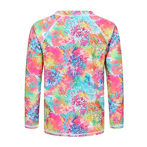 Girls Long Sleeve Swim Shirt Rash Guard for Girls One Piece Bathing Suits with UPF 50+ Sun Protection 3-16 Years2