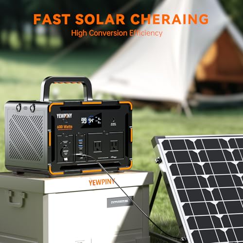 Portable Power Station 600W, 599.4Wh 162000mAh Solar Generator with USB-C PD 100W, Pure Sine Wave AC, 10 Outputs, Wireless Charging for Outdoors Camping Travel, RV, Home Backup(SOS Light) - Image 5