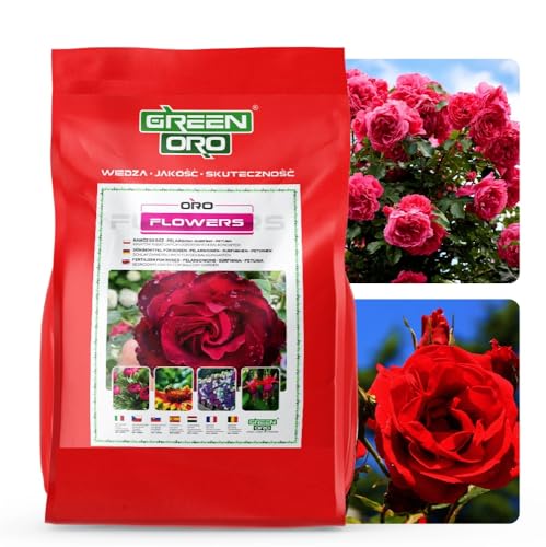 GREEN ORO ORO FLOWERS 5KG – Langzeitdünger für Rosen und Beetblumen, Spezialdünger