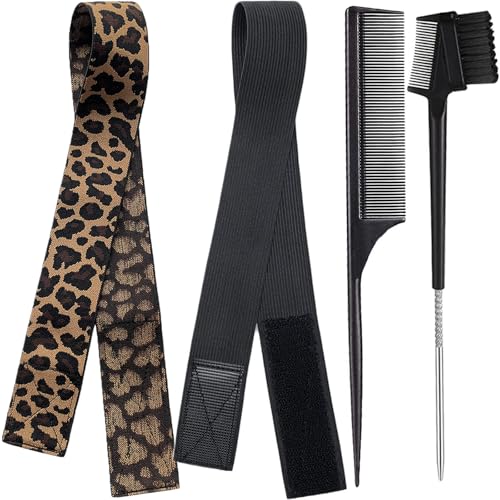 XConstellation Elastic Bands For Wig Band For Edges 2 Pcs Lace Melting Band For Wigs Elastic Band For Lace Frontal Melt Adjustable Magic Buckle Edge Wrap To Lay Edges Keeping Wig Grip Wig Accessories