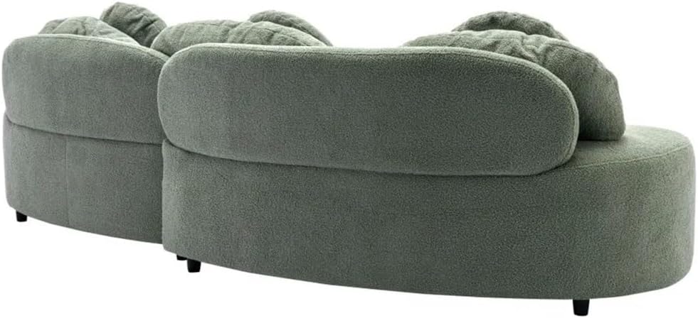 103.9" Living Room Sofa Lamb Velvet Upholstered Couch Furniture for Home Or Office,Comfortable