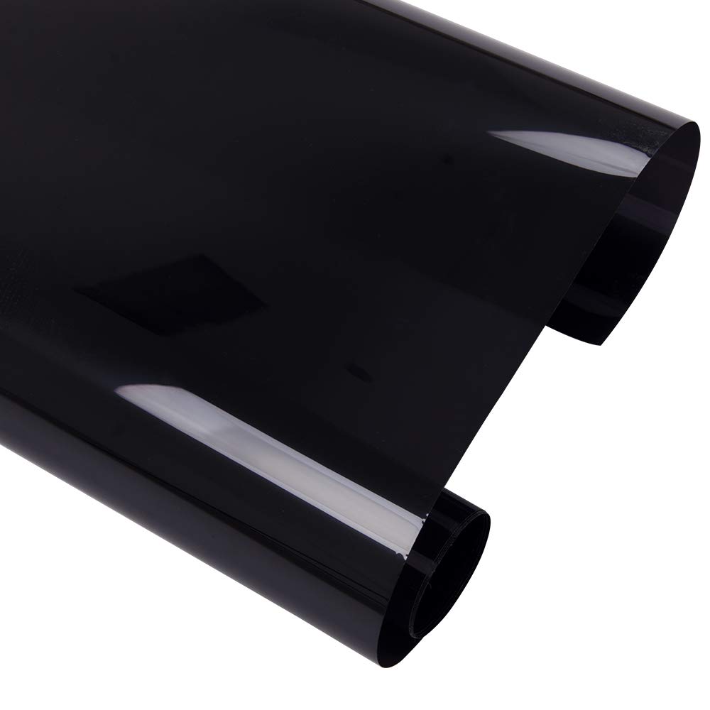 Laminas Para Tintar Lunas Coche Película de ventana negra oscura Uva Prueba Nano cerámica Solar Tinte Side Window Película Pegatina de la ventana Foils Ancho: 50 cm/20 " LáMina Tintado De Lunas(50x800