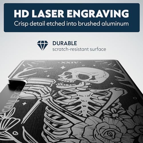 Image of Engraved Aluminum Wallet for Men - Slim Money Clip & Card Holder with Engraved Finish. Enhanced RFID Blocking, Compact, Unique & Minimalist Wallets