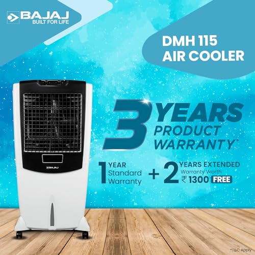 Bajaj DMH 115 Litre Desert Air Cooler for home with Dura Marine Pump| 3-Yr Warranty | Hexacool & TurboFan Technology | Inverter Compatibility | Ice Chamber | 3-Speed Control | White Cooler for room - Image 3