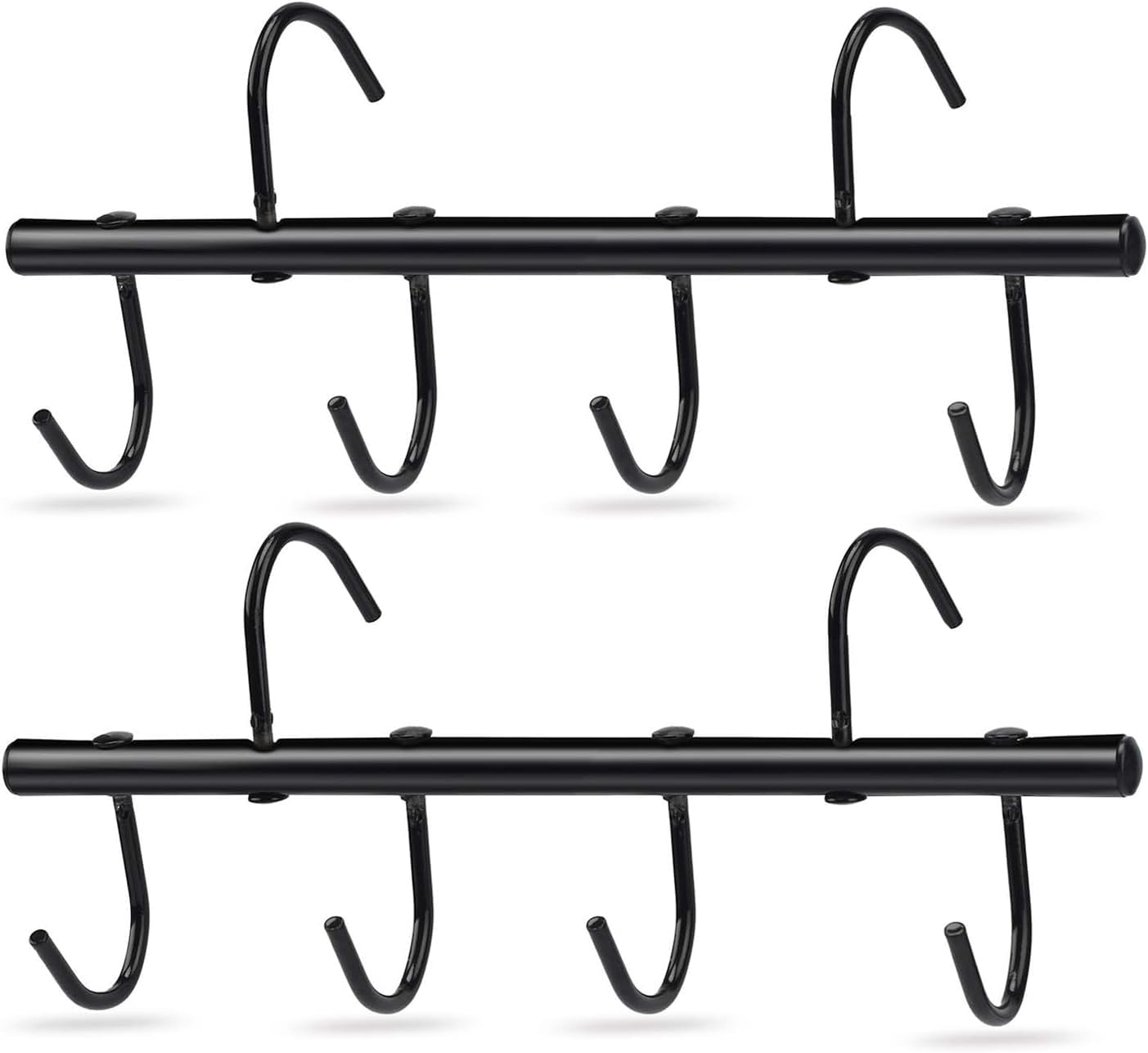HDYEGY 2Pcs Tack Rack with Swivel Hooks,6 Hook Portable