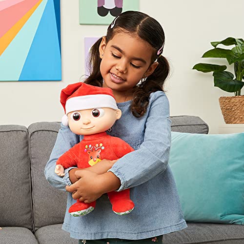 Image of CoComelon Musical Deck The Halls JJ - Includes JJ Roto Doll with Santa Hat - Festive Doll with Activated Sounds - Toys for Preschoolers