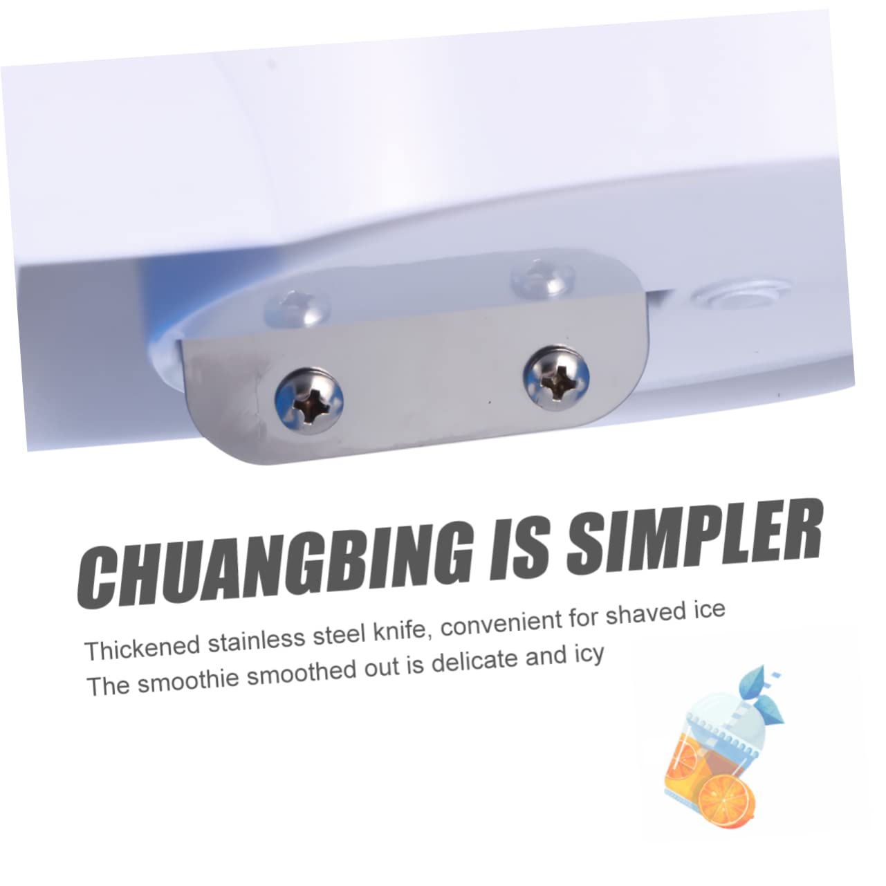 BRIGHTFUFU Shaver Ice Crushing Machine Manual Ice Crusher for Home Easy to Clean Pp Material