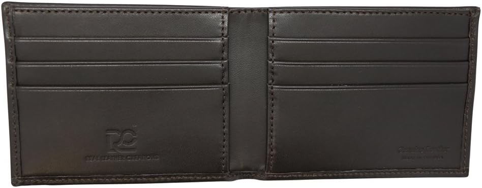 Brown Genuine Nappa Calf Leather Wallet Bifold - RFID Blocking – American Factory Direct – Slim Fold Money Holder - Made in USA FBA280