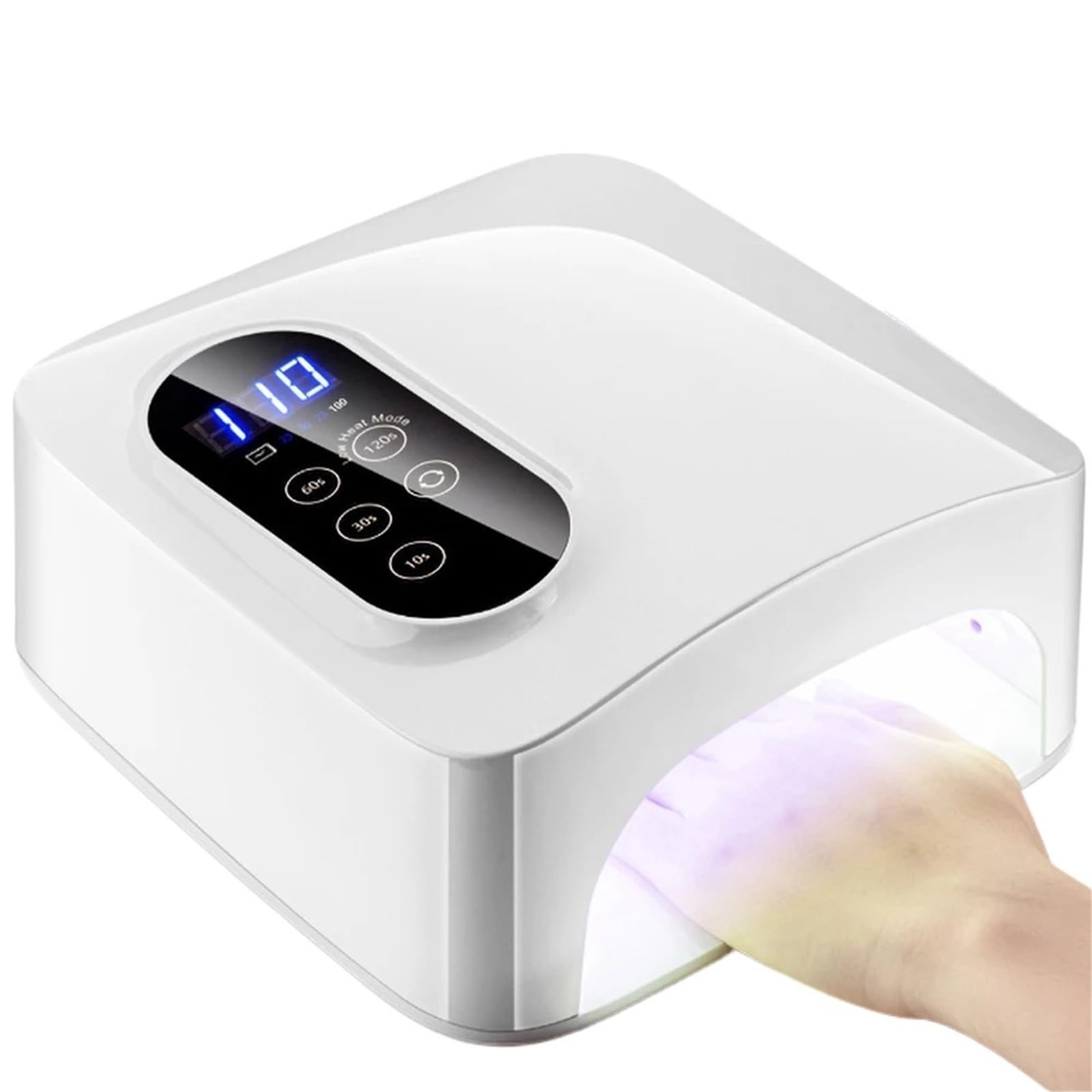 Lampa UV LED 72 W, akumulatorowa suszarka do paznokci, szybkoschnąca lampa utwardzania wszystkich żeli i lakierów, manicure pedicure Praktyczny(Rechargeable)