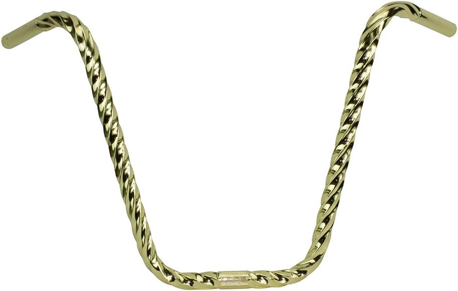 Fenix Lowrider 16" Square Twisted Bike Handle Bars,25.4mm Gold