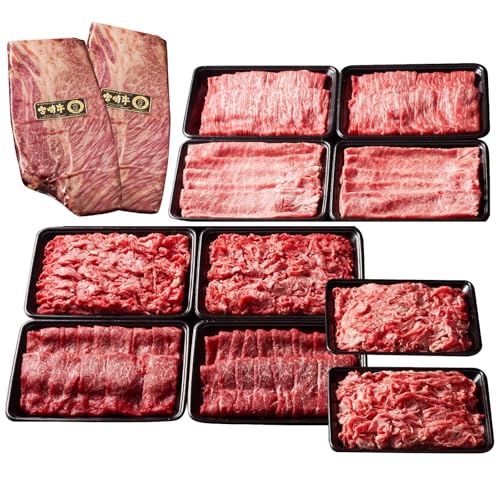 [3か月定期便]「宮崎牛肩ロース味わい3種セット」総重量2kg 肉 牛肉 国産 A4 スライス すき焼き しゃぶしゃぶ ステーキ 切落し 牛丼 肉じゃが 焼肉 ブランド牛