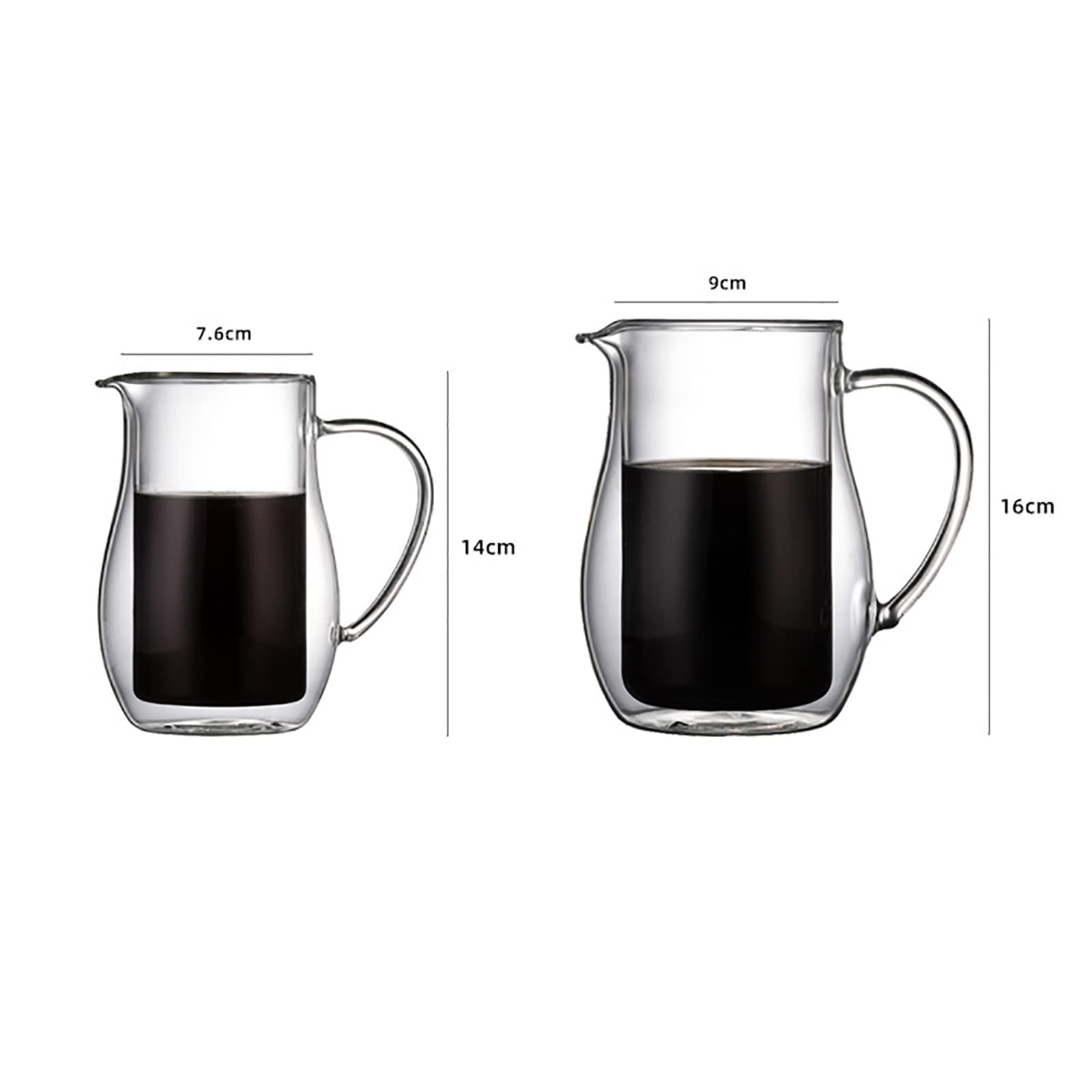 Caffettiera French Press Vetro pressa Francese pentola Doppia Bicchiere in Vetro ispessato in Vetro Caldo e Freddo caffettiera a Mano Fredda per caffè Filtro(350ml)