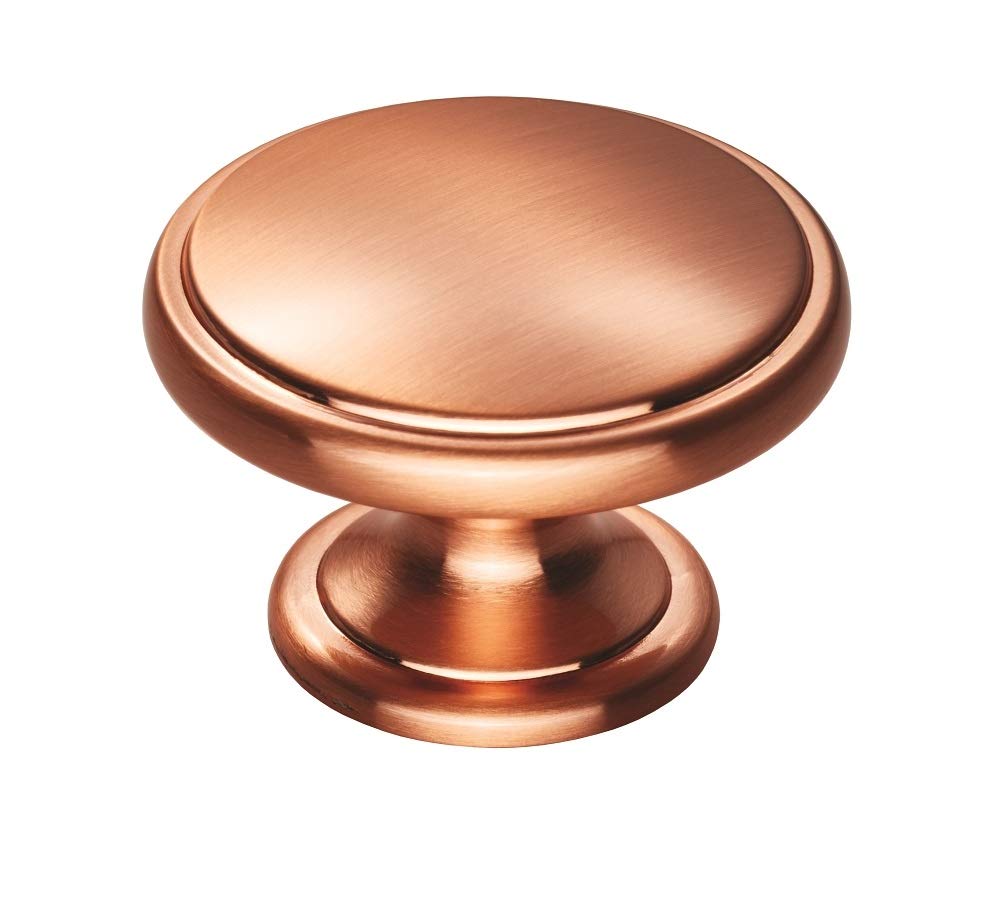 Abrafix Henrietta 38mm Satin Copper Effect Cupboard/Wardrobe Door Handle Knob