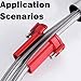 3 Pcs Hot and Cold Water Faucet Fixing Nuts, Plastic Faucet Lock Nut, Anti Loosening Nut Faucet Tool for Kitchen Bathroom, Red