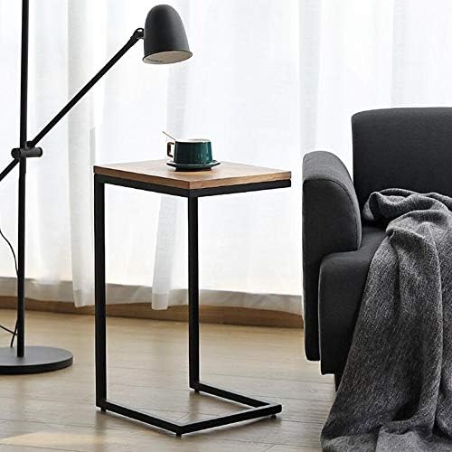 Telephone Table, C-Shaped Sofa Side Table,Nightstand,Living Room Telephone Tables,Coffee Laptop (Color:Wood,Size:15.7411.8123.62in)