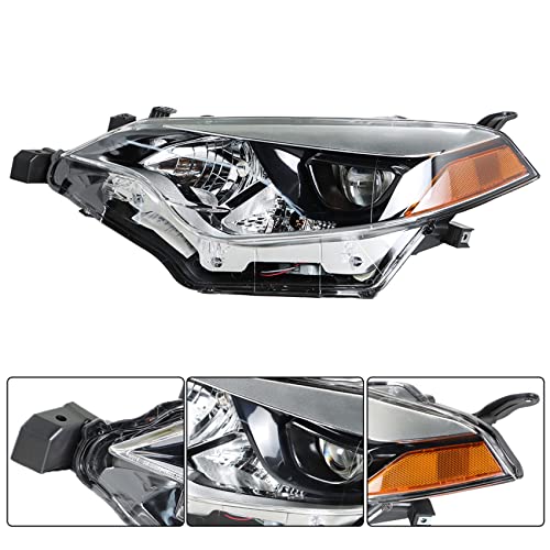 Headlight Assembly Replacement For 2014 2015 2016 Toyota Corolla Halogen Headlamps Front Light Pair Driver And Passenger Side (Left And Right) #TOP2