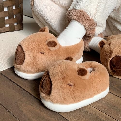 Capybara Slippers for Women Men,Character Slippers,Cute Animal Slippers,Winter Cartoon Slippers for Women,Cozy Home Slippers2