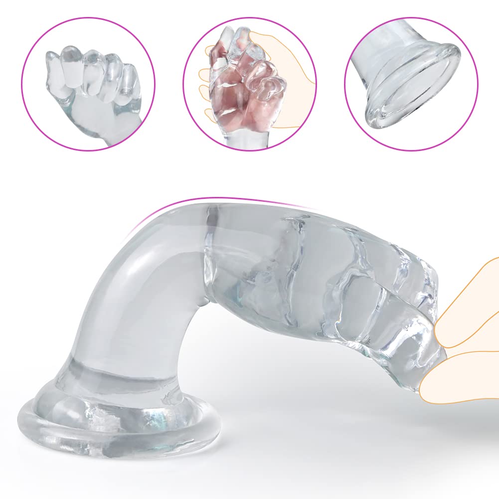 Fisting Anal Plug Realistic Hand Dildo with Suction Cup for Men Women Vaginal Prostate Massage Sex Factory: Transparent