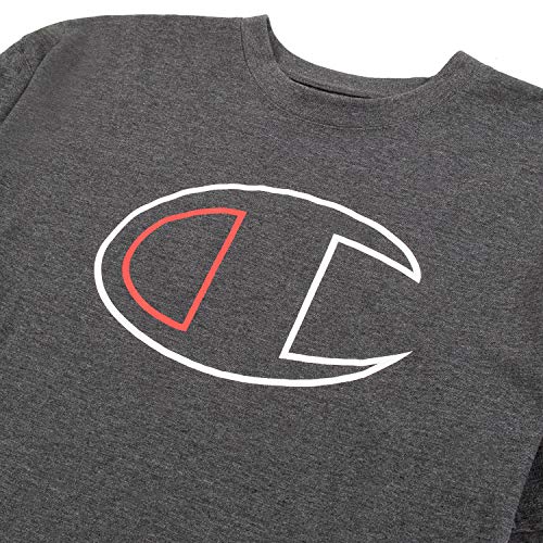 Champion Big And Tall Shirts For Men – 2 Pack Graphic Mens Big And Tall T-Shirts Charcoal/Red #TOP2