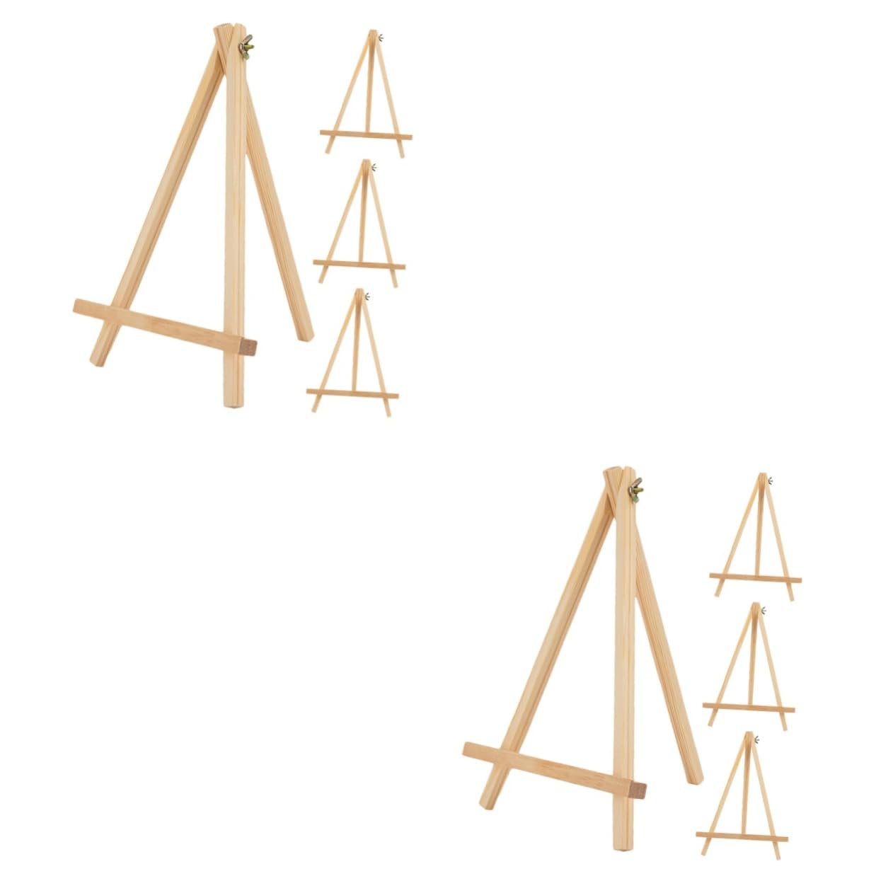 Operitacx 8pezzi Cavalletto Legno Per Pittura Supporto Da Tavolo Per Artisti e Ragazzo Ragazza Per Mostre e Attività Creative