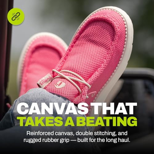 Image of Gator Waders Womens Camp Shoes - Breathable Slip-On Loafers - Elastic Laces - Ultralight All Day Cushioning - Fitted Feel