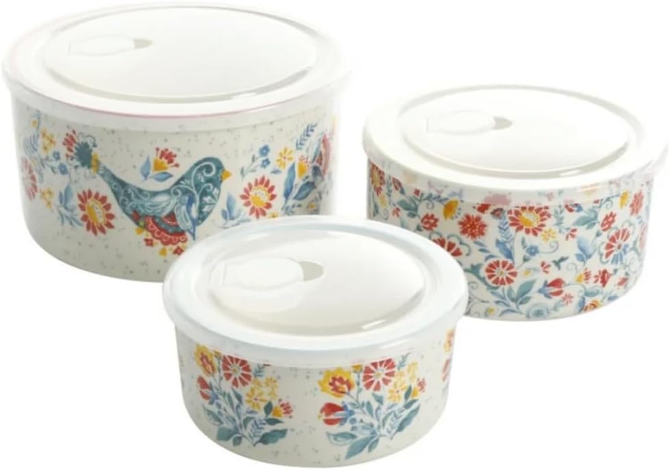 Mazie Round Ceramic Nesting Bowls, 6-Piece– Multi-Color